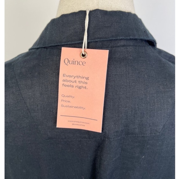 ♣️NWT - QUINCE 100% EUROPEAN LINEN BUTTON FRONT DRESS♣️ - Picture 12 of 16